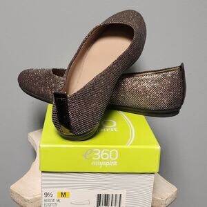 NWT Easy Spirit Women's Glitter Flats - Brown 9.5